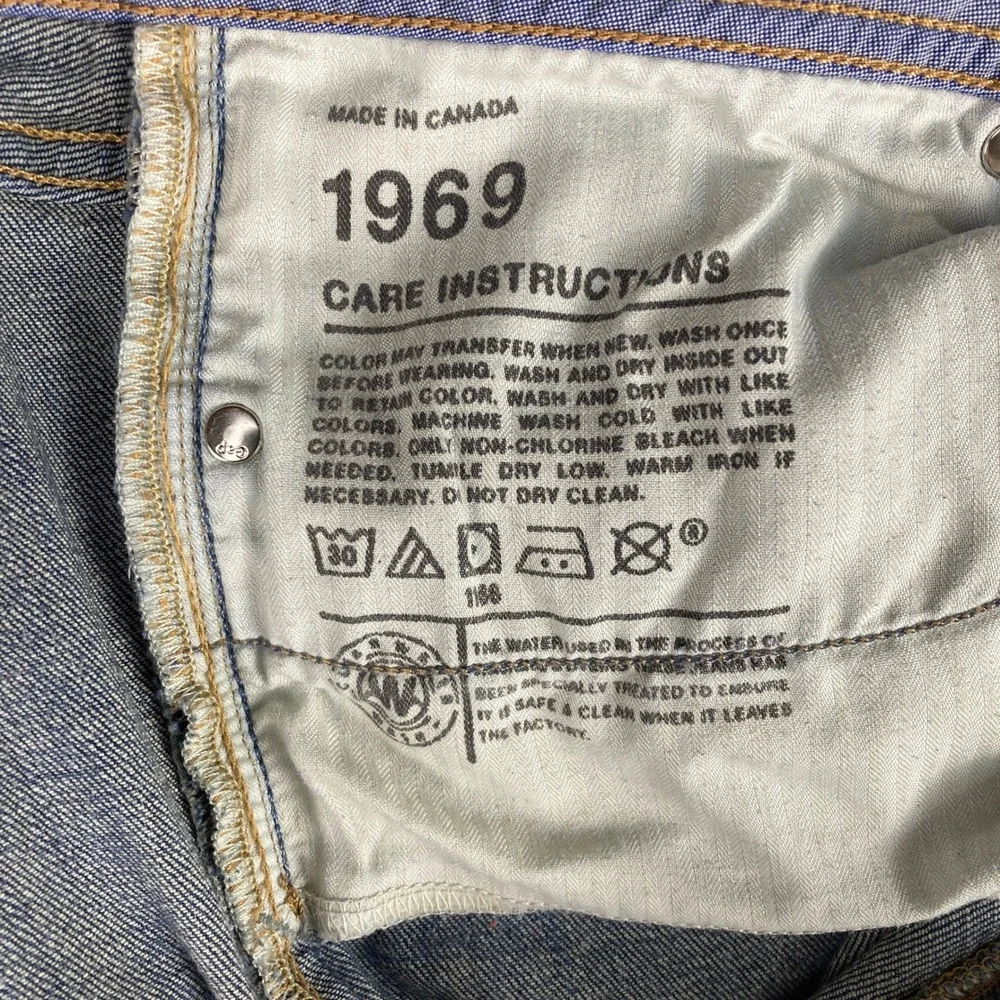 Gap 1969 Real Straight Jeans Womens 31/12r Medium Wash Blue Denim Stretch 34x32 - Picture 14 of 15